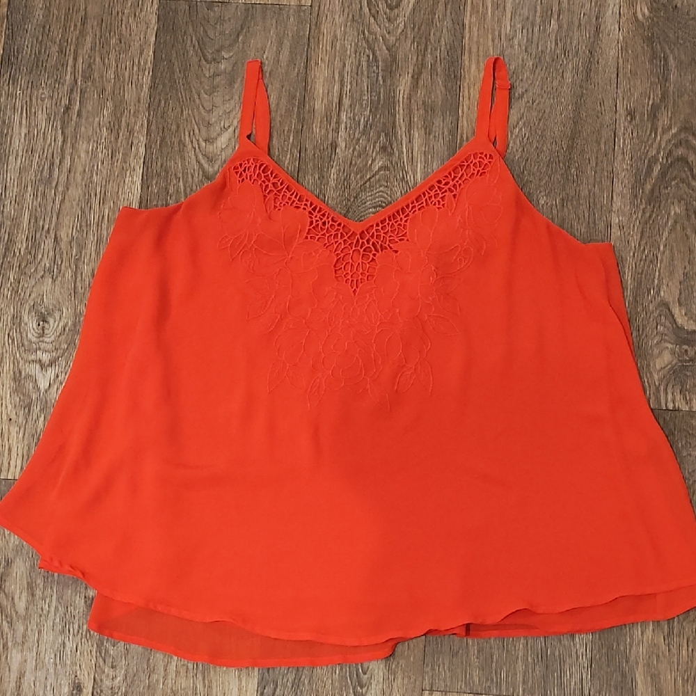 Torrid Vibrant Red Camisole with Lace Detail